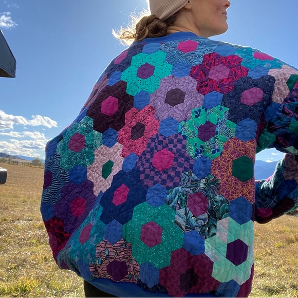 Patchwork QUILT Handmade Jacket Vintage - Picture 5 of 16